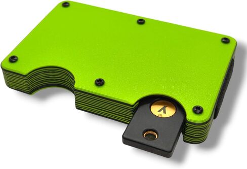 محفظة متوافقة مع Yubikey 5C NFC و USB-A/USB-C-حامل البطاقة النحيف مع حزام مرن-يحمل مفاتيح أمان وفواتير و 10 أوراق-التصميم البسيط المدمج (USB-C ، Olive Green) in Kuwait