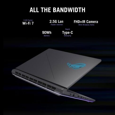 ASUS ROG Strix G16 (2025) Gaming Laptop, 16" 16:10 FHD+ 165Hz/3ms Display, NVIDIA® GeForce RTX™ 5060 Laptop GPU, Intel® Core™ i9 Processor 14900HX, 16GB DDR5-5600, 1TB PCIe SSD, Wi-Fi 7, Win 11 Home in Saudi Arabia