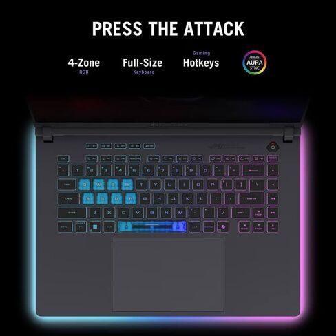 ASUS ROG Strix G16 (2025) Gaming Laptop, 16" 16:10 FHD+ 165Hz/3ms Display, NVIDIA® GeForce RTX™ 5060 Laptop GPU, Intel® Core™ i9 Processor 14900HX, 16GB DDR5-5600, 1TB PCIe SSD, Wi-Fi 7, Win 11 Home in Saudi Arabia