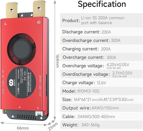 Daly Smart 6S BMS 24V 250A مع وحدة WiFi ويمكن 485 لوحة حماية الاتصالات لحزمة Li-ion Lithium Battery (Li-Ion 6S 24V ， 250a) in Saudi Arabia