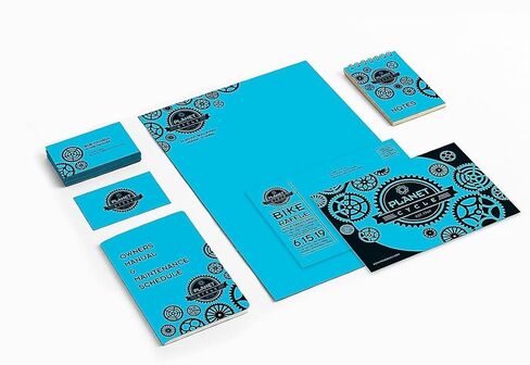 نينة بطاقات ملونة من استروبرايتس، 8.5 انش × 11 انش، 65 باوند/176 غرام لكل متر مربع، ازرق سماوي، 250 ورقة (22861) in Kuwait