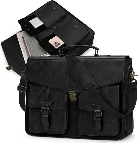 RAKERMORE MANS MASTENGER BAG 17 Int Laptop حقيبة مقاومة للماء PU LEATHER SANCHEL BAC COMPORT in Saudi Arabia
