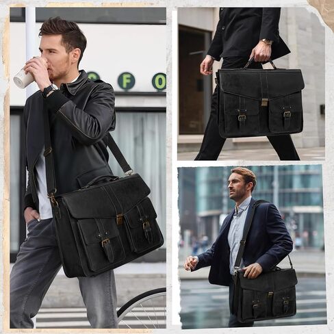 RAKERMORE MANS MASTENGER BAG 17 Int Laptop حقيبة مقاومة للماء PU LEATHER SANCHEL BAC COMPORT in Saudi Arabia