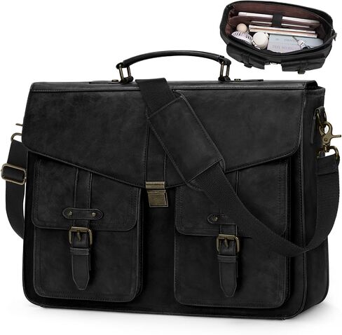 RAKERMORE MANS MASTENGER BAG 17 Int Laptop حقيبة مقاومة للماء PU LEATHER SANCHEL BAC COMPORT in Saudi Arabia