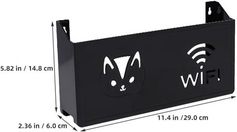 صندوق تخزين حائط Doitool ، تغطية جهاز التوجيه شريط الطاقة و Rack Rack (Black) in Saudi Arabia