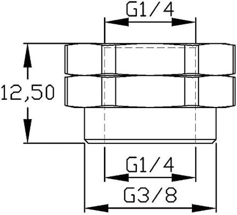 XSPC G1/4 "إلى G1/4" الحاجز ، الكروم الأسود in Kuwait