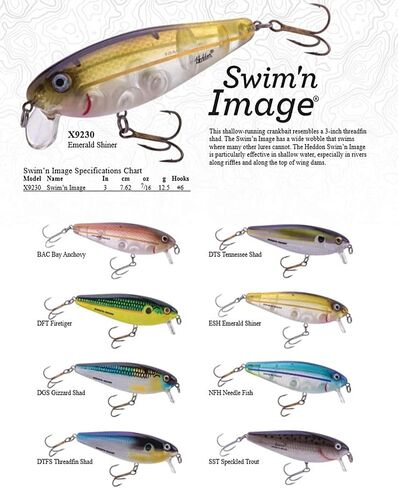 Heddon Swim'n Image إغراء صيد السمكة الضحلة ، 3 بوصات ، 7/16 أونصة ، مرقط مرقوق in Saudi Arabia