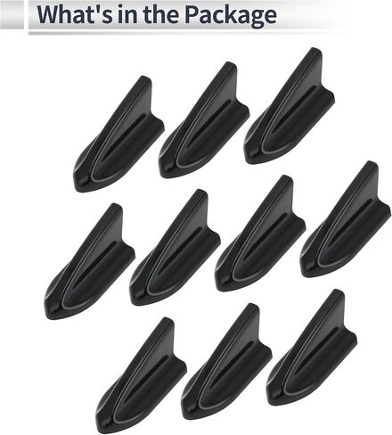 10 Pcs Universal Shark Fin Dummy Antenna Mount 2.1" Aerial for Decoration Only Carbon Fiber Pattern Black in Saudi Arabia