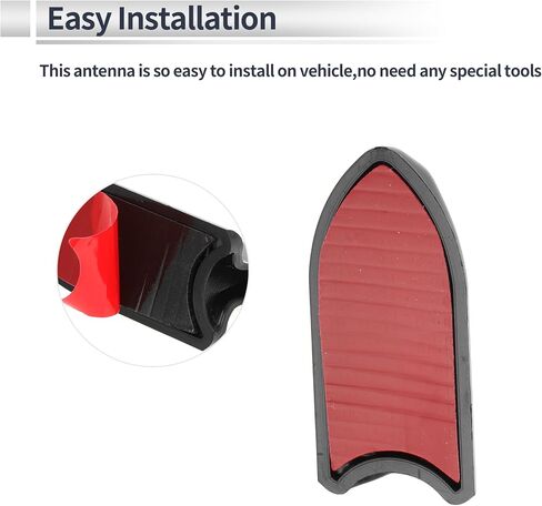 10 Pcs Universal Shark Fin Dummy Antenna Mount 2.1" Aerial for Decoration Only Carbon Fiber Pattern Black in Saudi Arabia