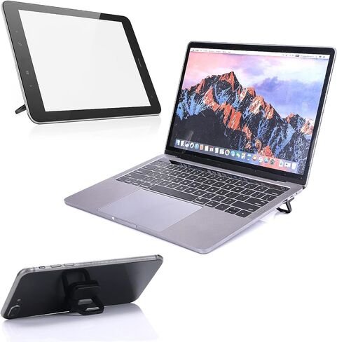 2pcs لوحة المفاتيح المحمولة ، حامل كمبيوتر محمول ميني لائحة الحاسوب ، موقف مفتاح كمبيوتر غير مرئي للمكتب ، أقدام كمبيوتر محمول متوافقة مع المحترفين/الهواء ، السطح (الأسود) in Saudi Arabia
