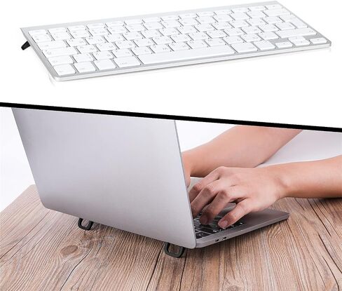 2pcs لوحة المفاتيح المحمولة ، حامل كمبيوتر محمول ميني لائحة الحاسوب ، موقف مفتاح كمبيوتر غير مرئي للمكتب ، أقدام كمبيوتر محمول متوافقة مع المحترفين/الهواء ، السطح (الأسود) in Saudi Arabia