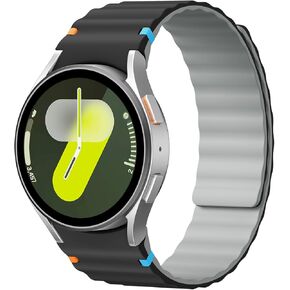 Magnetic Silicone Galaxy Watch 7/6/5/4/FE Band 40mm 44mm,for Samsung Galaxy Watch 6/4 classic 47mm 43mm 46mm 42mm/5 pro 45mm Women Men,No Gap Silicone Link Loop Sport Strap Wristbands in Kuwait