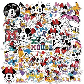 50pcs Mickey Mouse & Friends ، ملصقات مقاومة للماء لزجاجة ماء كوب محمول للدراجة ، مربع الأمتعة فينيل ، تصحيحات ، تصحيحات ، in Kuwait