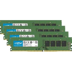Crucial 32GB Kit (8GBx4) DDR4 2133 MT/s (PC4-17000) SR x8 Unbuffered DIMM 288-Pin Memory - CT4K8G4DFS8213 in Saudi Arabia