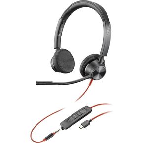 HP - Poly BLACKWIRE 3325 Stereo USB-C Headset AND3.5MM Plug ANDUSB-C/A Adapter - Stereo - in Saudi Arabia
