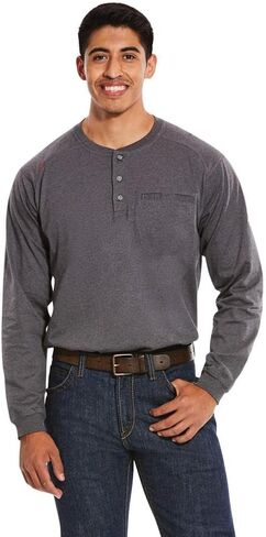 Ariat Men's Big and Tall Flame Resistant Air Henley Shirt in Saudi Arabia