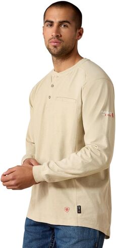 Ariat Men's Big and Tall Flame Resistant Air Henley Shirt in Saudi Arabia