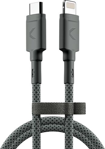 Clemm Chain Cable 60W, USB-C - Lightning MFI, 3.9ft, Dim Gray in Saudi Arabia