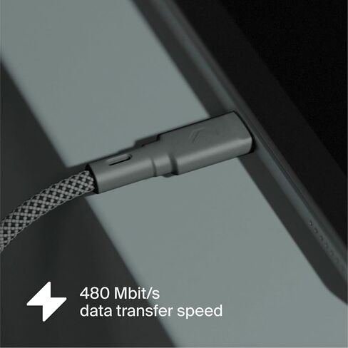 Clemm Chain Cable 60W, USB-C - Lightning MFI, 3.9ft, Dim Gray in Saudi Arabia