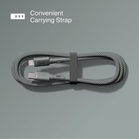 Clemm Chain Cable 60W, USB-C - Lightning MFI, 3.9ft, Dim Gray in Saudi Arabia
