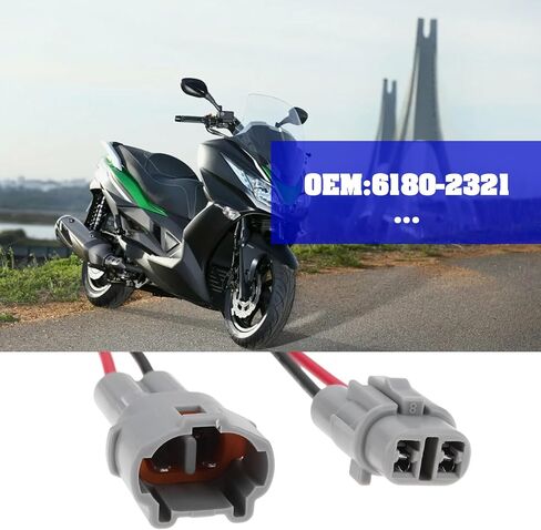 2 Sets 2-Pin Pre-Wired Female & Male Connector Plug 6180-2321 Compatible with Sumitomo Compatible with Suzuki MT090 in Saudi Arabia