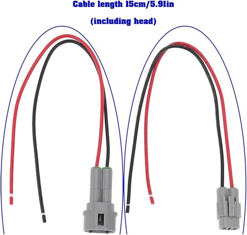2 Sets 2-Pin Pre-Wired Female & Male Connector Plug 6180-2321 Compatible with Sumitomo Compatible with Suzuki MT090 in Saudi Arabia