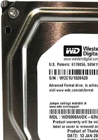 Western Digital WD5000AUDX AV-GP GREEN 500GB 32MB CACHE SATA 6.0GB/S 3.5 محرك أقراص صلبة داخلي (محرك عاري) (متجدد) in Kuwait
