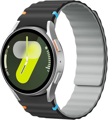 Magnetic Silicone Galaxy Watch 7/6/5/4/FE Band 40mm 44mm,for Samsung Galaxy Watch 6/4 classic 47mm 43mm 46mm 42mm/5 pro 45mm Women Men,No Gap Silicone Link Loop Sport Strap Wristbands in Kuwait