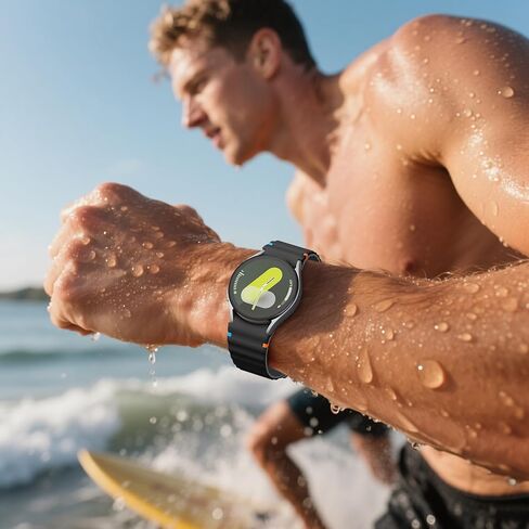 Magnetic Silicone Galaxy Watch 7/6/5/4/FE Band 40mm 44mm,for Samsung Galaxy Watch 6/4 classic 47mm 43mm 46mm 42mm/5 pro 45mm Women Men,No Gap Silicone Link Loop Sport Strap Wristbands in Kuwait