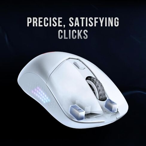 MSI Versa 300 Elite Wireless White Gaming Mouse - 26000 DPI Optical Sensor, 1000 Hz Polling Rate, Symmetrical, 60M+ Click OMRON Switches, 6 Buttons, 200-Hour Battery, 1ms Latency, RGB, 65g in Saudi Arabia