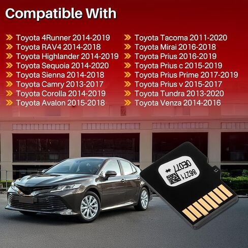 Ginoffy 2025 SD Card Card Map Update مع Toyota Tacoma Highlander RAV4 TUNDRA 4RUNNER SIENNA PRIUS VENZA MIRAI COROLLA USA/CANADA MAPS استبدال 86271-0E077 in Kuwait