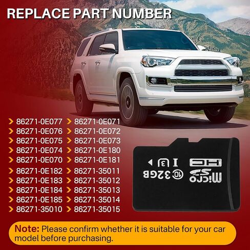 Ginoffy 2025 SD Card Card Map Update مع Toyota Tacoma Highlander RAV4 TUNDRA 4RUNNER SIENNA PRIUS VENZA MIRAI COROLLA USA/CANADA MAPS استبدال 86271-0E077 in Kuwait
