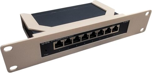 حامل رف الشبكة ، 10 بوصة 1U ، ل TP-Link LS108GP 8-PORT POE GIGABIT Ethernet Switch (أسود) in Kuwait