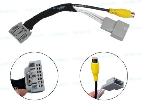 7pin لـ Honda CRV Civic 2013 Car Radio Stereo OEM OEM Parking Rearview الاحتياط الاحتياطي الكاميرا إدخال فيديو محول RCA محول T-Harness in Kuwait