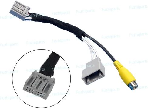 7pin لـ Honda CRV Civic 2013 Car Radio Stereo OEM OEM Parking Rearview الاحتياط الاحتياطي الكاميرا إدخال فيديو محول RCA محول T-Harness in Kuwait
