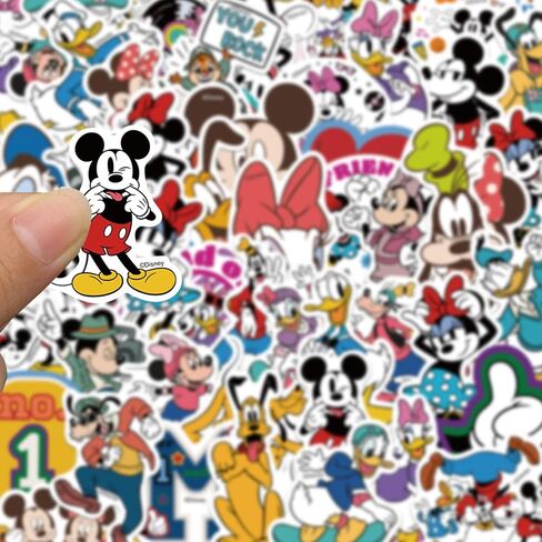 50pcs Mickey Mouse & Friends ، ملصقات مقاومة للماء لزجاجة ماء كوب محمول للدراجة ، مربع الأمتعة فينيل ، تصحيحات ، تصحيحات ، in Kuwait