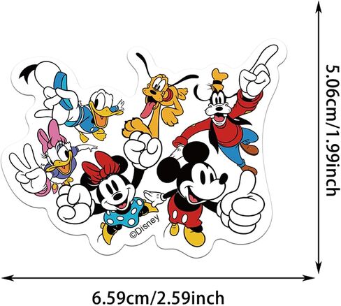 50pcs Mickey Mouse & Friends ، ملصقات مقاومة للماء لزجاجة ماء كوب محمول للدراجة ، مربع الأمتعة فينيل ، تصحيحات ، تصحيحات ، in Kuwait