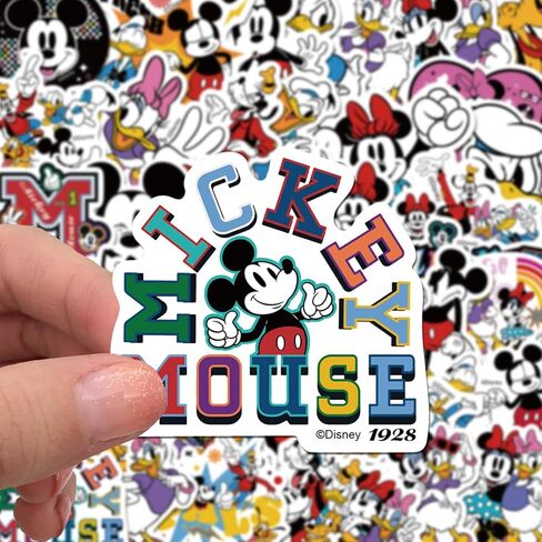 50pcs Mickey Mouse & Friends ، ملصقات مقاومة للماء لزجاجة ماء كوب محمول للدراجة ، مربع الأمتعة فينيل ، تصحيحات ، تصحيحات ، in Kuwait