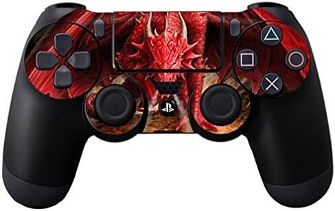 Mayyskins Skin for Sony PS4 Controller - Dragon Dragon | غلاف الالتفاف الواقي ، الدائم ، والفريد من نوعه | من السهل تطبيق الأنماط وإزالتها وتغييرها | صنع في الولايات المتحدة in Saudi Arabia