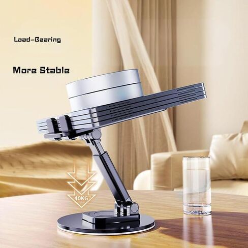 Adjustable Phone Stand Holder‌ - Foldable & Sturdy Desk Stand with Non-Slip Silicone Pad for All Smartphones - White in Saudi Arabia
