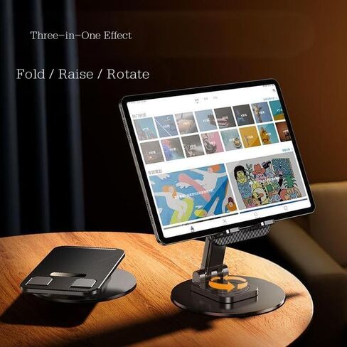 Adjustable Phone Stand Holder‌ - Foldable & Sturdy Desk Stand with Non-Slip Silicone Pad for All Smartphones - White in Saudi Arabia