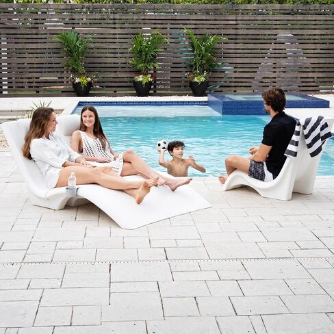 Step2 Vero Pool Lounger – White – Pool Lounge Chair – Sleek, Durable Outdoor Chaise Lounger – Use In Pool Tanning Ledge, Sun Shelf, Baja Shelf or Outside on the Pool Deck in Saudi Arabia