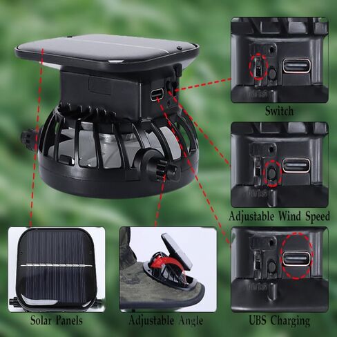 hat with Fans Solar Power，Solar Fan Hats for Men，Wide Brim Solar Fan Hat，Removable & USB Charging Fan, Sun Hats for Men Women Outdoor Fishing Camouflage in Saudi Arabia