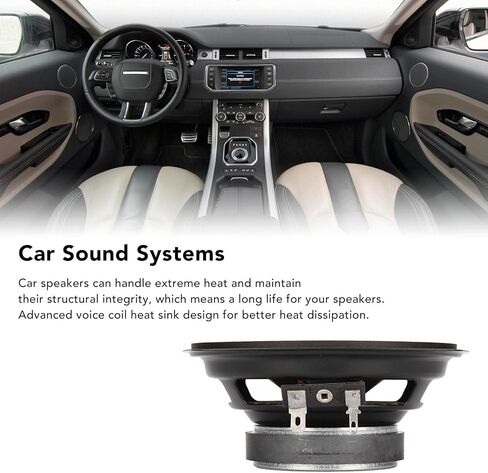 Car Speakers, Pack of 2 400W High Powered Car Loudspeakers Midrange System External Magnetic Type Coaxial 4 in Car Loudspeakers Replacement for Car Truck Traveling Driving, Black in Saudi Arabia