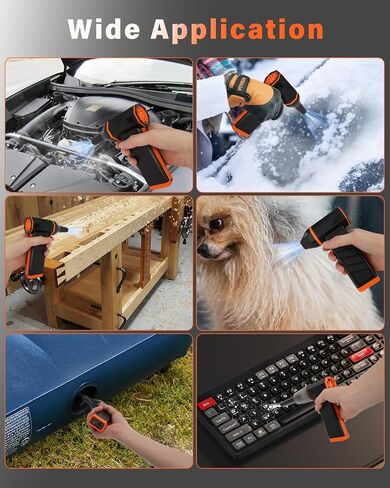 Compressed Air Duster-180000RPM Cordless Air Blower with LED Light, 4-Gear Adjustable Mini Jet Dry Blower with 5000mAh Rechargeable Battery for Computer Keyboard, Laptop, Replaces Compressed Air Cans in Saudi Arabia