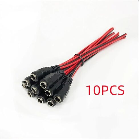 10pcs 5.5x2.1 Plug DC Male Female Cable Wire Connector(DC Male x10PCS) in Kuwait