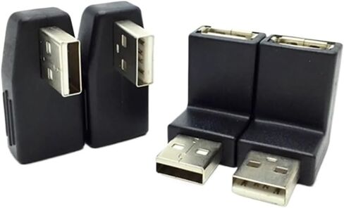 90 درجة اليسار/اليمين/لأعلى/لأسفل زاوية L Bend USB 2.0 ON/E MAN TO ENDAY Extension Extension clop for Computer (do) in Saudi Arabia