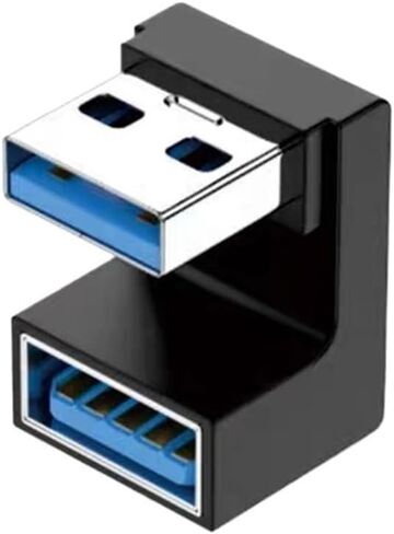USB 3.0 محول على شكل حرف U إلى كوع تمديد الإناث مناسب لنقل بيانات الهاتف المحمول والكمبيوتر (JS-050) in Kuwait