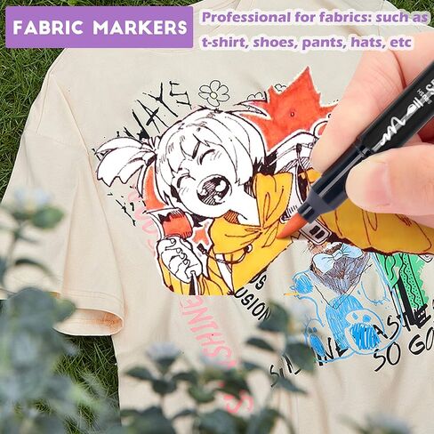 60 قلم طلاء أكريليك من SELEAD مع طرف فرشاة، طرف مستدير - مجموعة أقلام طلاء ملونة مقاومة للماء، أقلام تلوين دائمة بالحبر المائي الفاخر للأطفال والكبار in Kuwait