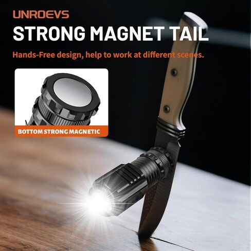 Mini Flashlight & UV Light Combo, Rechargeable EDC Pocket Flashlight with 5 Light Modes, Small Flash Light with Magnetic Base,365nm UV Flashlight, Black Light for Detection. in Kuwait